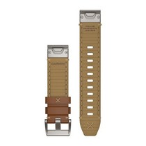 QuickFit 22 Watch Straps (MARQ) - Leather/FKM hybrid strap, black/green Garmin 010-13225-09