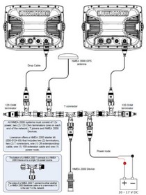 Yamaha Motor Connection Cable for NMEA2000 Lowrance 000-0120-37