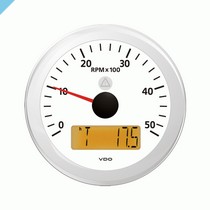 Тахометр VDO 0-5000 об / мин с ЖК-дисплеем 85 мм, белый